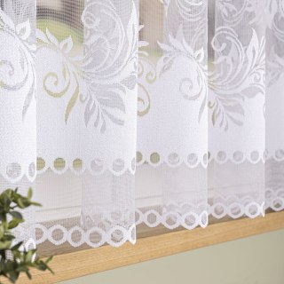 Firanka żakardowa na metry 018074 wysokość 150 cm kolor biały