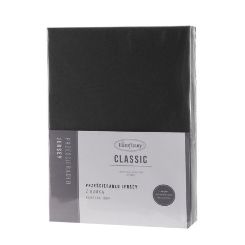 PRZEŚCIERADŁO JERSEY3 160 X 200 CM CZARNY