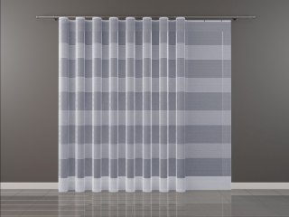 Firanka żakardowa pasowa, wysokość 195cm, kolor biały 001 648134/000/001/000195/1