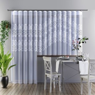 Firanka żakardowa pasowa, wysokość 300cm, kolor biały 001 821100/000/001/000300/1