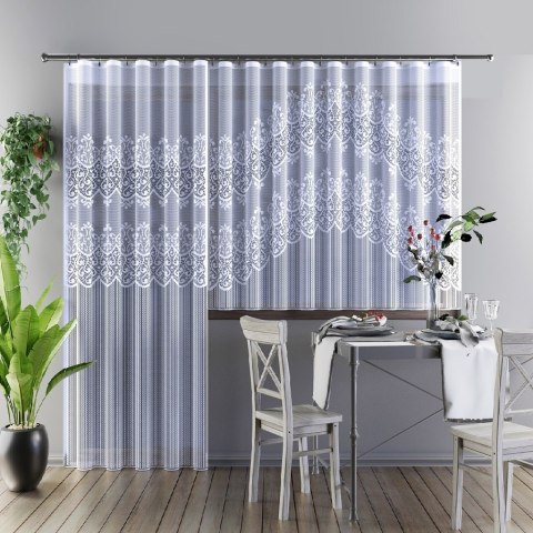 Firanka żakardowa pasowa, wysokość 300cm, kolor biały 001 821100/000/001/000300/1