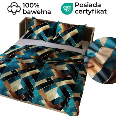 RUBIK Komplet pościeli z satyny bawełnianej 220x200cm 100051/SAT/000/220200/1