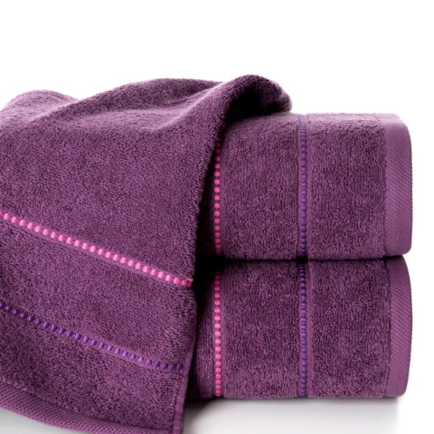 Ręcznik bawełniany SUZI 70x140 cm kolor fioletowy