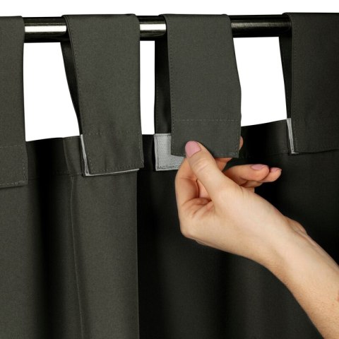 ZASŁONA GOTOWA GARDEN NA SZELKACH GRAFITOWY