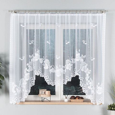 Firanka gotowa żakardowa PENELOPE 160x400 cm kolor biały