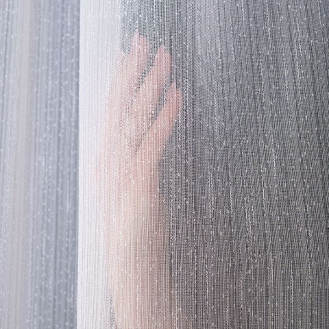 AMIRA Firanka fantazyjna z ołowianką, wysokość 350cm, kolor 001 biały 596077/OLO/001/000350/1