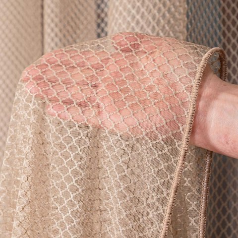 Firanka fantazyjna z ołowianką, wysokość 300cm, kolor 004 jasny beżowy 475033/OLO/004/000300/1