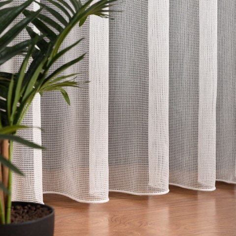 MALIA Firana fantazyjna z ołowianką, wysokość 300cm, kolor 002 biały 578039/OLO/002/000300/1