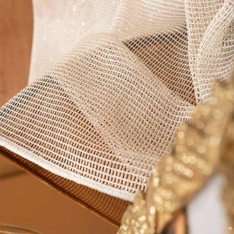 MALIA Firana fantazyjna z ołowianką, wysokość 300cm, kolor 004 kremowy 578039/OLO/004/000300/1