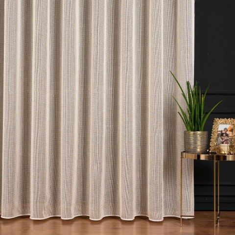 MALIA Firana fantazyjna z ołowianką, wysokość 300cm, kolor 004 kremowy 578039/OLO/004/000300/1