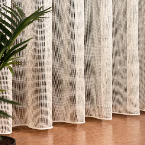 MALIA Firana fantazyjna z ołowianką, wysokość 300cm, kolor 004 kremowy 578039/OLO/004/000300/1