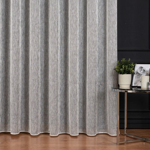 MALIA Firana fantazyjna z ołowianką, wysokość 300cm, kolor 006 szary 578039/OLO/006/000300/1