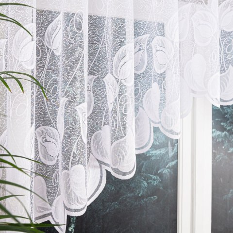 Firanka gotowa żakardowa NORA 100x400 cm kolor biały