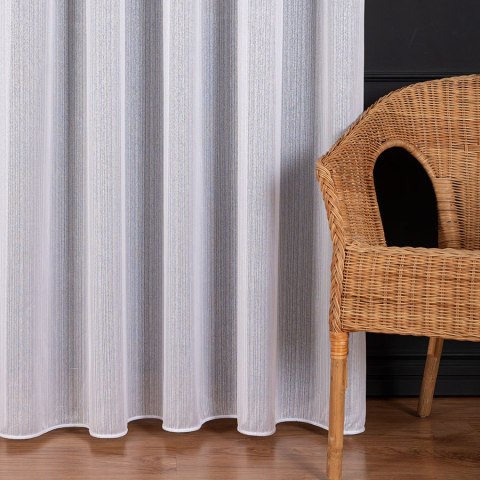 Firanka fantazyjna z ołowianką na metry 596074 wysokość 350 cm kolor biały