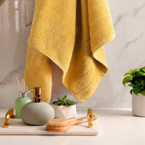 Ręcznik bawełniany DALI 70x140 cm kolor musztardowy