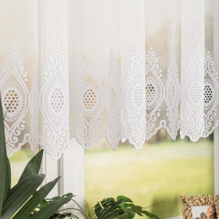 Firanka haftowana na metry 123995 wysokość 120 cm kolor kremowy