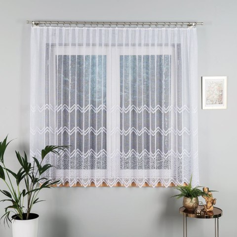 Firanka żakardowa na metry 639040 wysokość 160 cm kolor biały