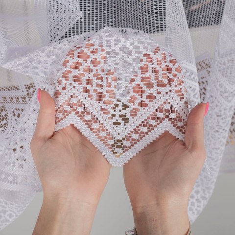 Firanka żakardowa na metry 639040 wysokość 160 cm kolor biały