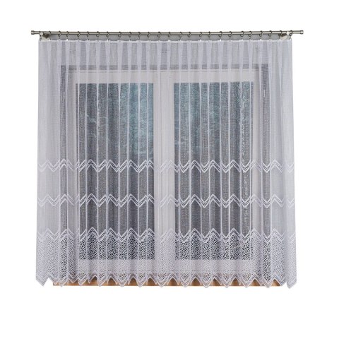 Firanka żakardowa na metry 639040 wysokość 160 cm kolor biały