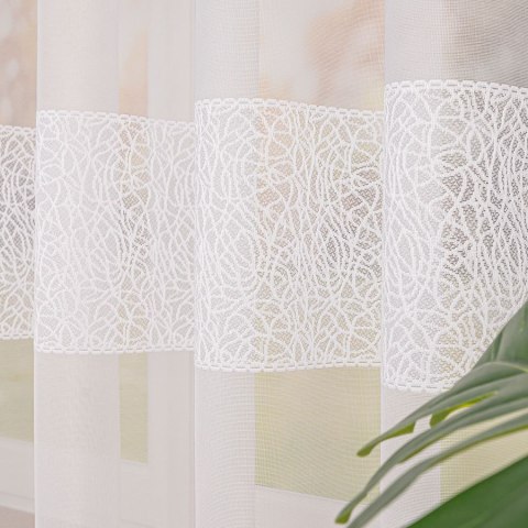 Firanka żakardowa na metry 054526 wysokość 175 cm kolor biały