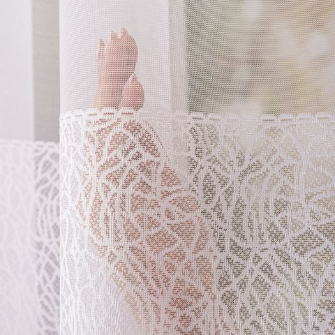 Firanka żakardowa na metry 054526 wysokość 175 cm kolor biały