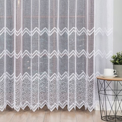 Firanka żakardowa na metry 639040 wysokość 250 cm kolor biały