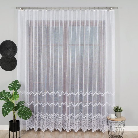 Firanka żakardowa na metry 639040 wysokość 250 cm kolor biały