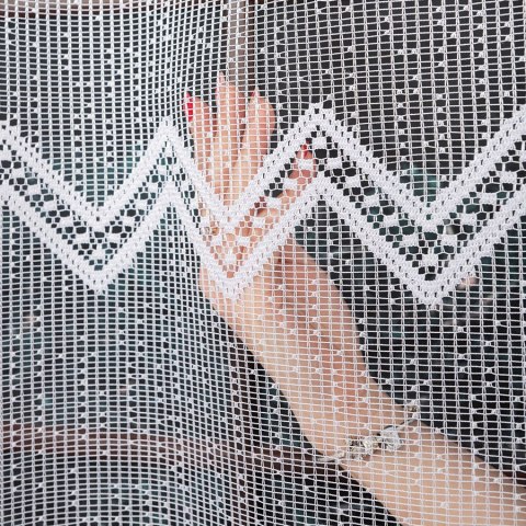 Firanka żakardowa na metry 639040 wysokość 250 cm kolor biały