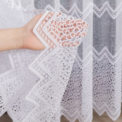 Firanka żakardowa na metry 639040 wysokość 250 cm kolor biały