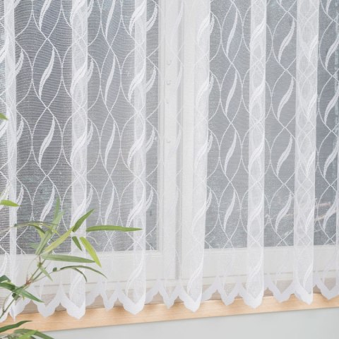Firanka żakardowa na metry 628144 wysokość 150 cm kolor biały z błyskiem