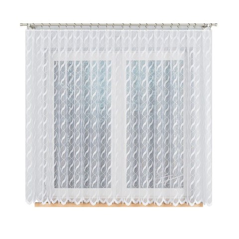 Firanka żakardowa na metry 628144 wysokość 150 cm kolor biały z błyskiem