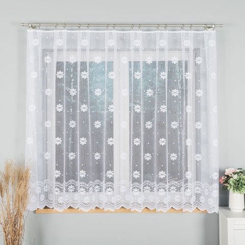 Firanka żakardowa na metry 779031 wysokość 160 cm kolor biały