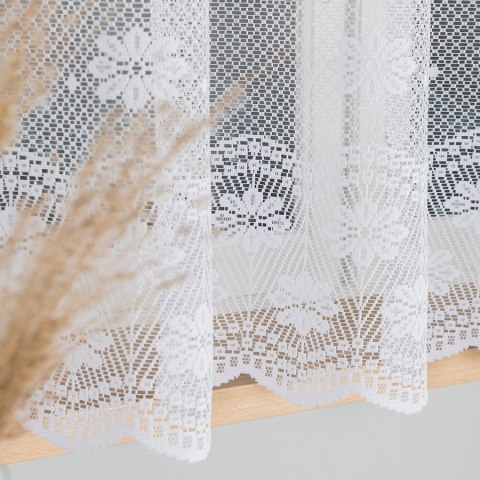 Firanka żakardowa na metry 779031 wysokość 160 cm kolor biały