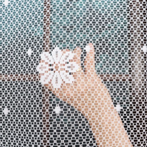 Firanka żakardowa na metry 779031 wysokość 160 cm kolor biały