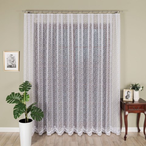 Firanka żakardowa na metry 004542 wysokość 220 cm kolor biały