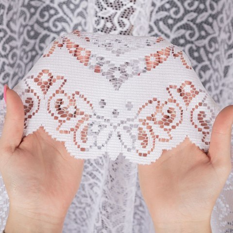 Firanka żakardowa na metry 004542 wysokość 220 cm kolor biały