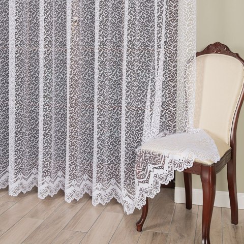 Firanka żakardowa na metry 004542 wysokość 220 cm kolor biały
