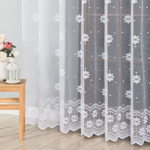 Firanka żakardowa na metry 779031 wysokość 250 cm kolor biały