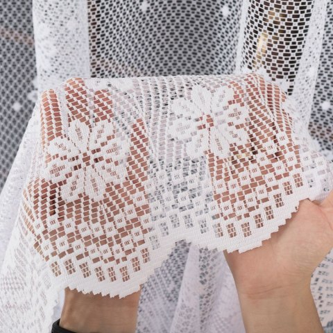 Firanka żakardowa na metry 779031 wysokość 250 cm kolor biały