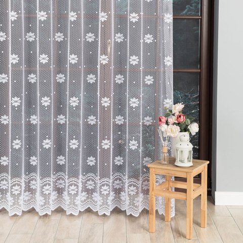 Firanka żakardowa na metry 779031 wysokość 250 cm kolor biały