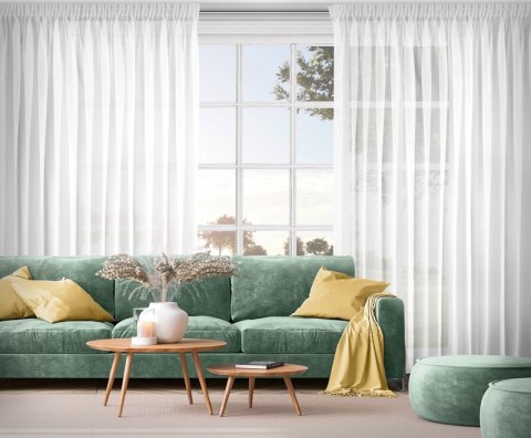 FIRANA GOTOWA LUCY NA TAŚMIE 300 X 300 CM BIAŁY