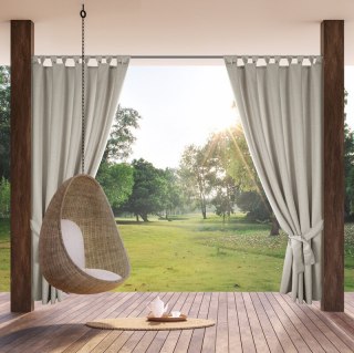 ZASŁONA GOTOWA GARDEN NA SZELKACH 155 X 260 CM BEŻOWY