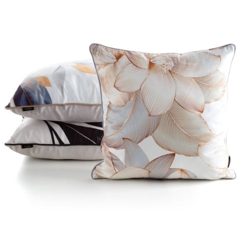 SI/PO/VELVET/197 45X45 ZŁO+BEŻ/PIPING