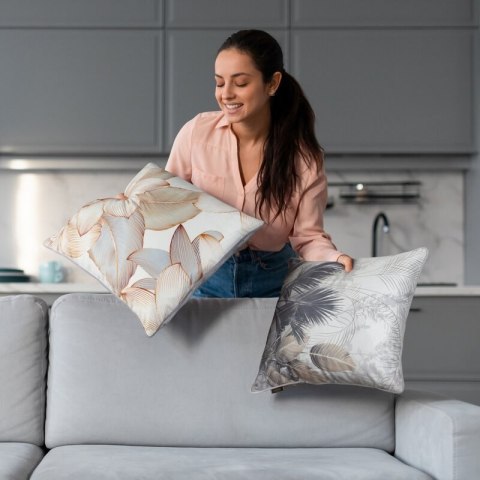 SI/PO/VELVET/197 45X45 ZŁO+BEŻ/PIPING