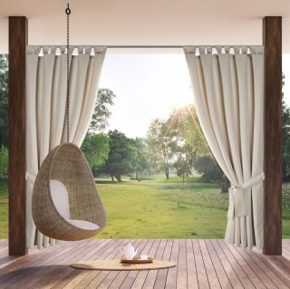 ZASŁONA GOTOWA GARDEN2 NA SZELKACH 155 X 240 CM BEŻOWY