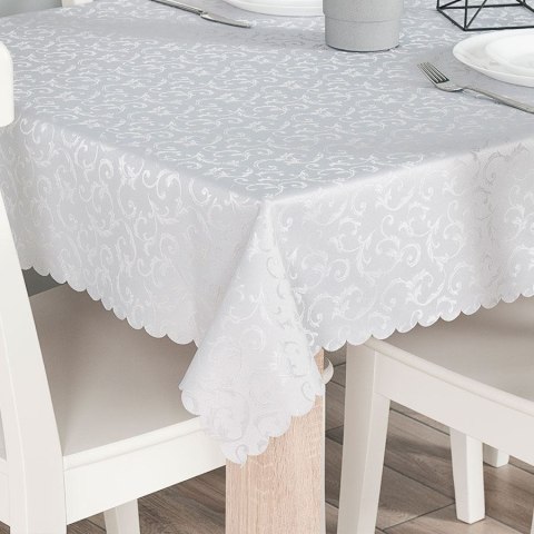 ALAN Tkanina obrusowa wodoodporna, szerokość 140cm, kolor 002 jasny szary TORENA/204/002/140000/1