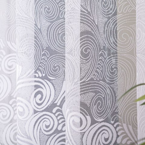 KINGA Firanka żakardowa gotowa, szerokość 600 x wysokość 160cm, kolor 001 biały 023391/FBL/001/600160/1