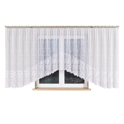 KINGA Firanka żakardowa gotowa, szerokość 600 x wysokość 160cm, kolor 001 biały 023391/FBL/001/600160/1