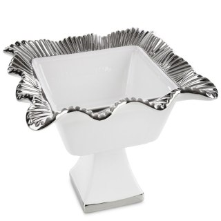 MISA DEKORACYJNA BETSY (02) 28 X 28 X 20 CM KREMOWY