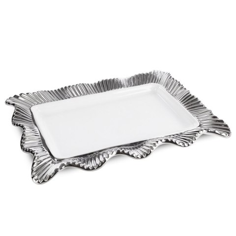 PATERA DEKORACYJNA BETSY (01) 36 X 25 X 4 CM KREMOWY